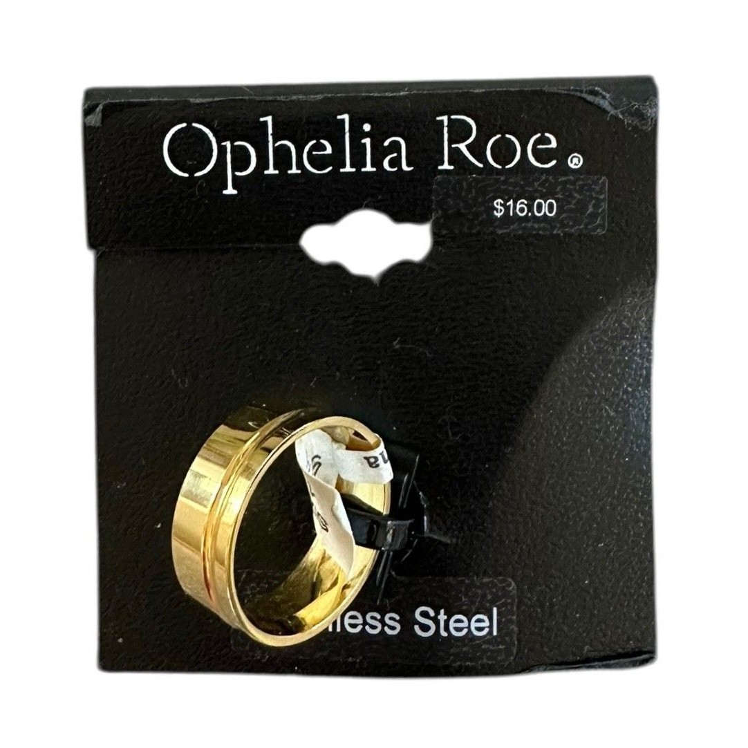 Ophelia Roe Stainless Steel Glam Ring - Size 10 Gold